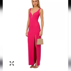 $275 Adrianna Papell Women Bead-Trim Sweetheart-Neck Sleeveless Gown Sz 12 Party